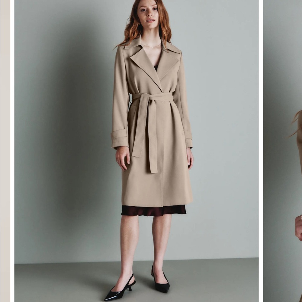 New w/ tags! Quince Stretch Crepe Trench Coat